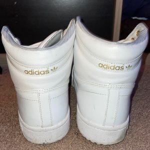 High top white sneakers from Adidas